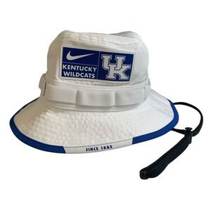 Nike Dri-FIT Kentucky Wildcats White Blue Boonie Bucket Hat Adult Size Medium